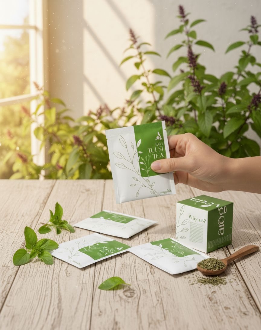 Arogveda's 100% Tulsi Tea | All Natural, Sugar Free