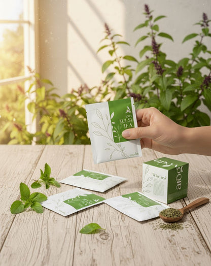 Arogveda's 100% Tulsi Tea | All Natural, Sugar Free